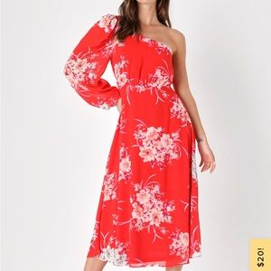 Lulu's off the shoulder floral dress.